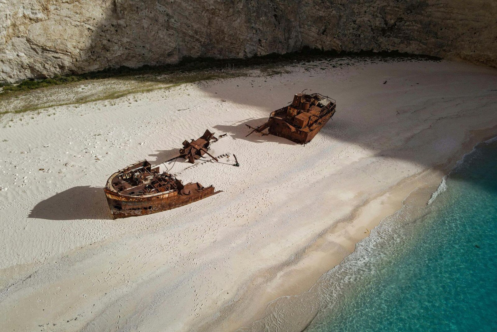Self-drive boat hire near Navagio cliffs Zante